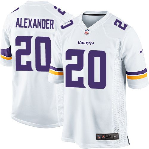 Men Minnesota Vikings 20 Mackensie Alexander Nike White Player Game NFL Jersey